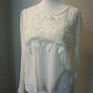 Flower Design Long Sleeve Shirt